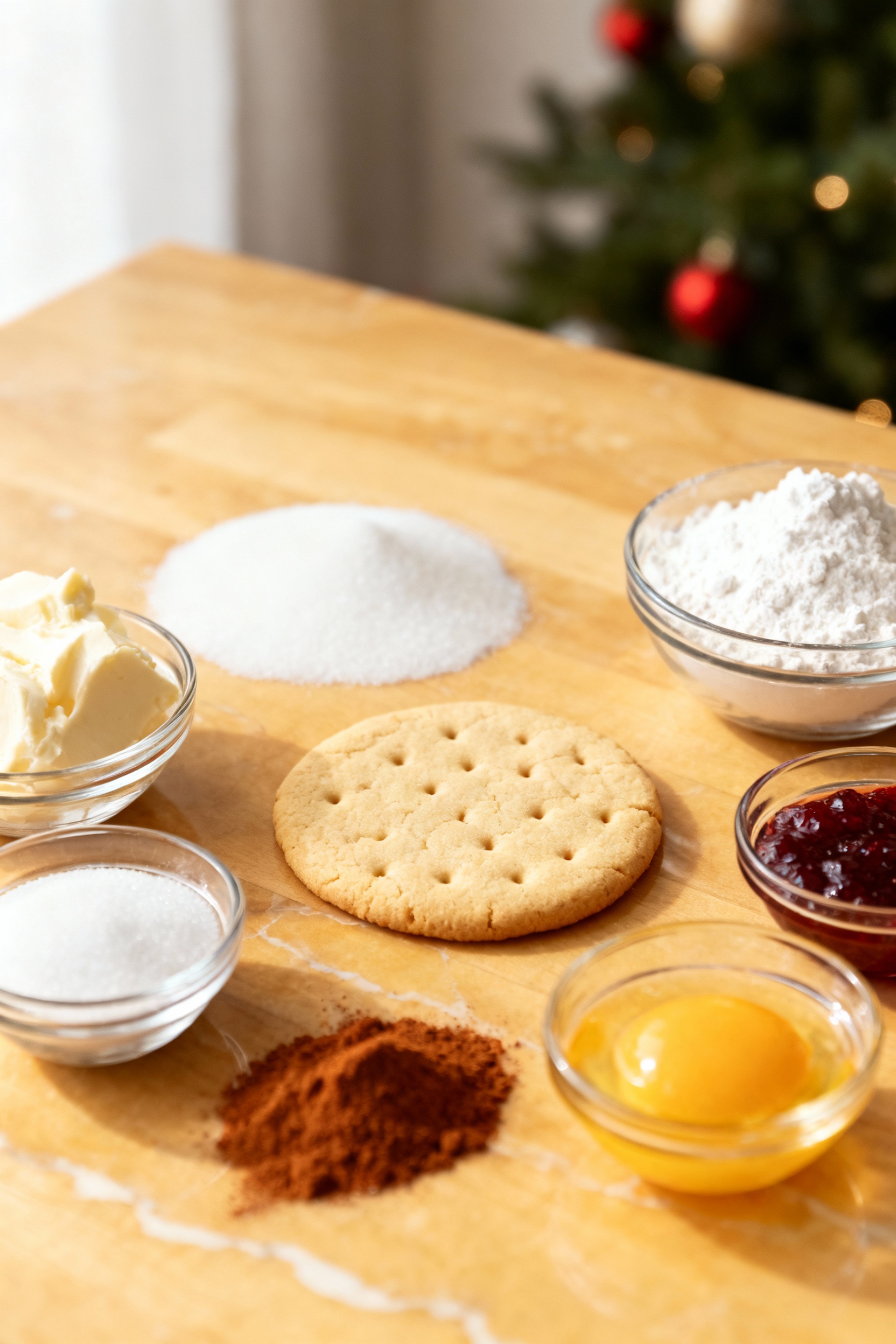 Key ingredients for Crumbl Christmas Sugar Cookies recipe Crumbl Christmas Sugar Cookies ingredients