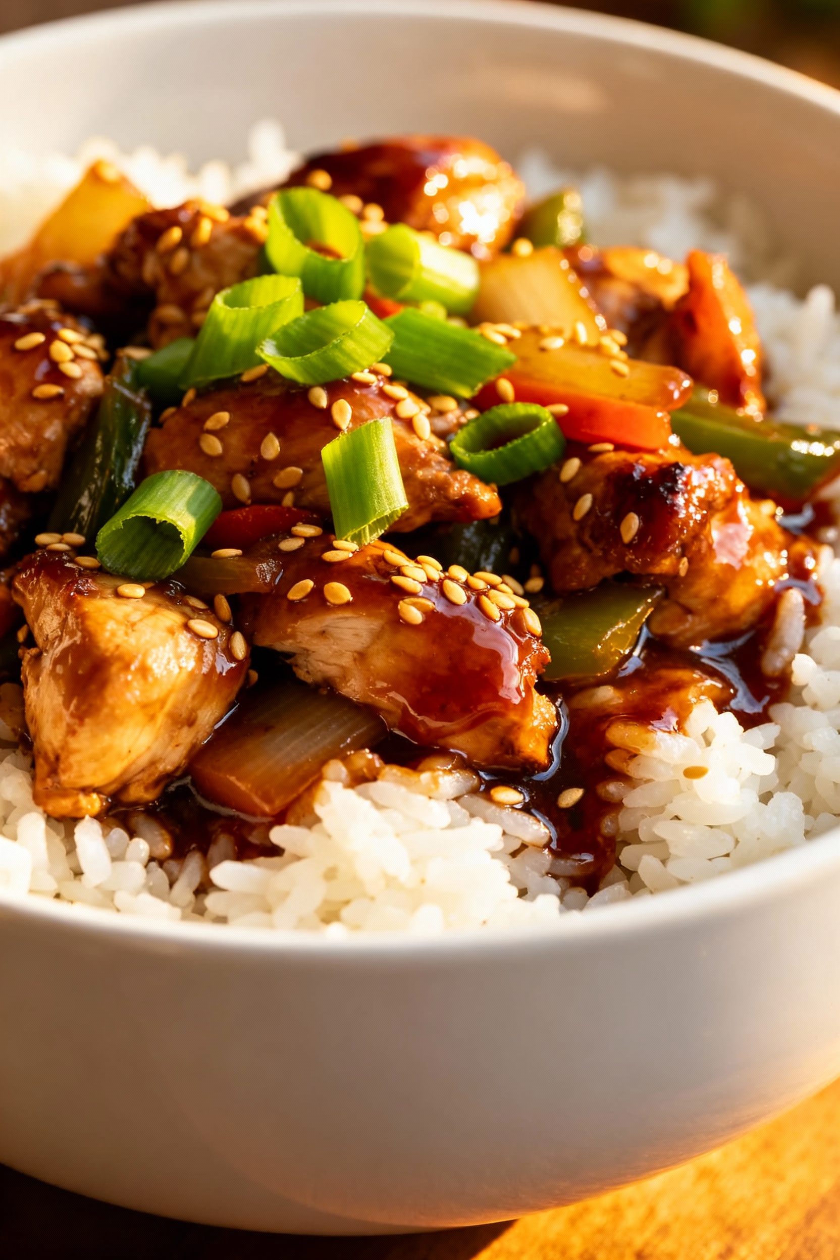 Dump-and-Go Crockpot Teriyaki Chicken - Serving