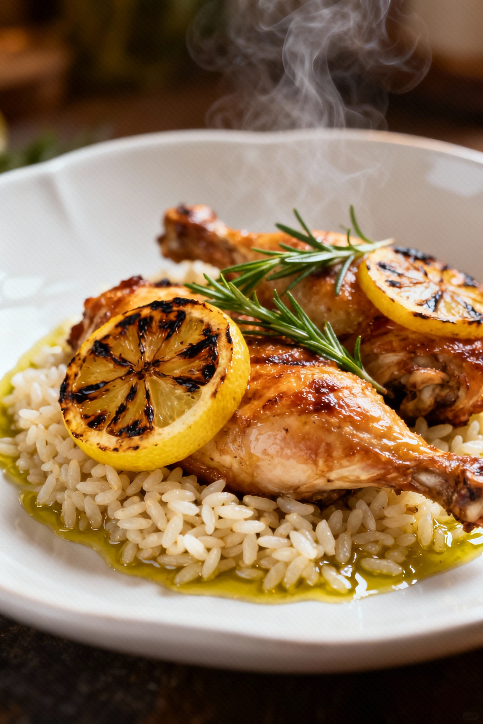 Final Lemon Herb Chicken and Rice dish ready to serve Lemon Herb Chicken and Rice final dish