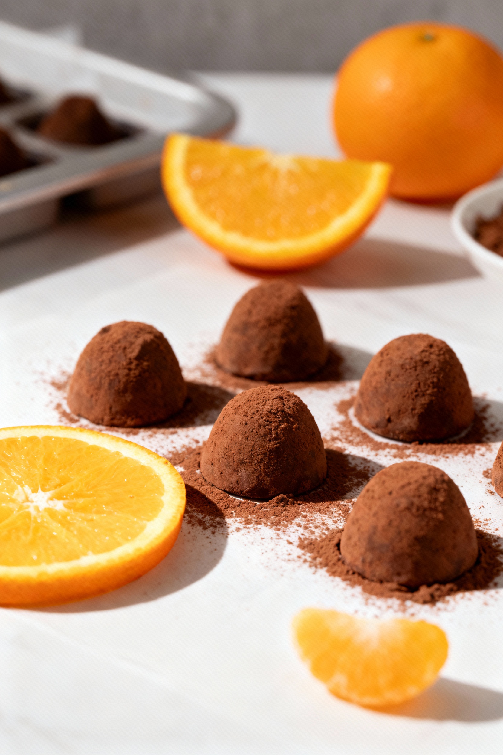 Preparing Orange Chocolate Christmas Truffles recipe Orange Chocolate Christmas Truffles preparation