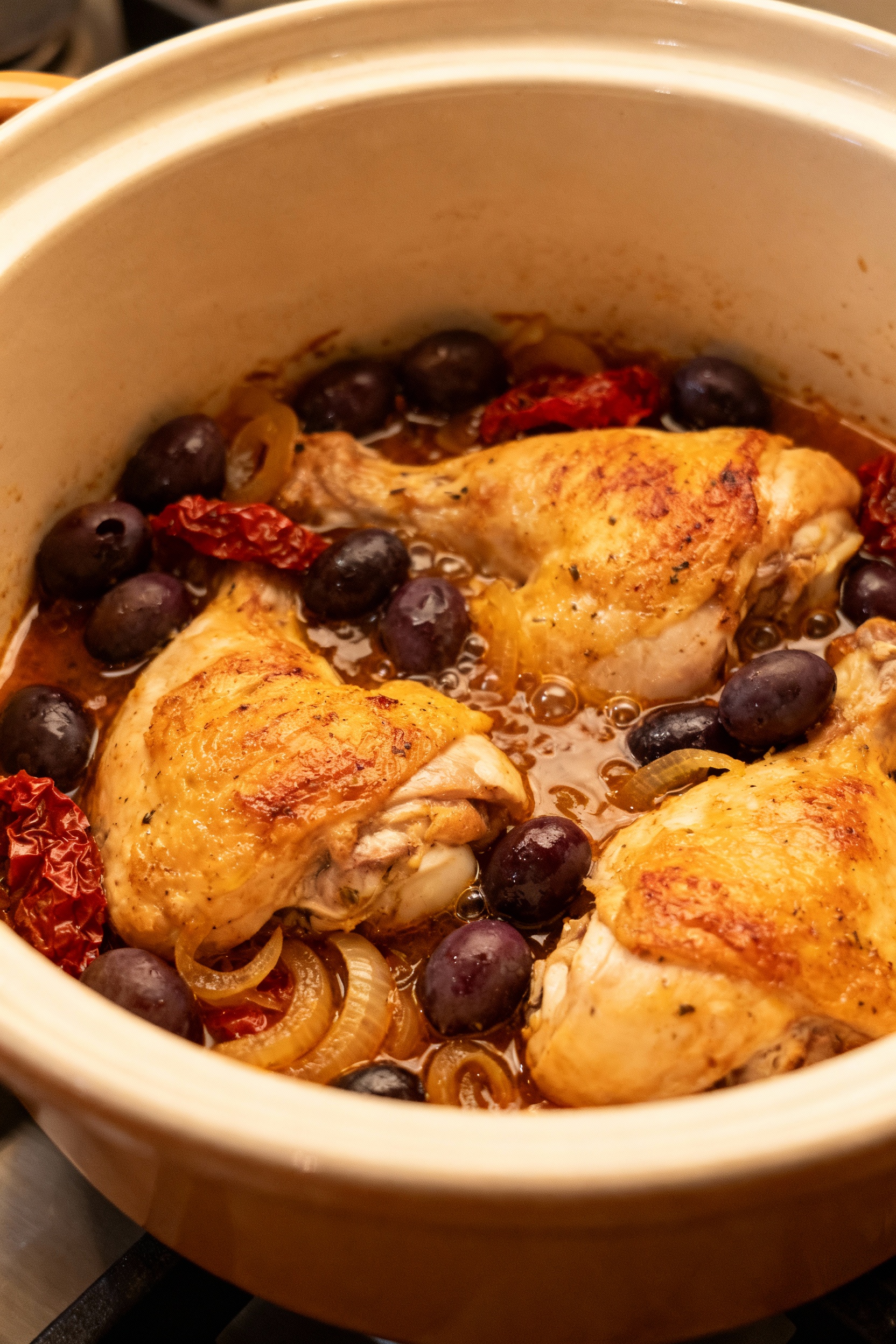 Slow Cooker Mediterranean Chicken (With olives and tomatoes) - Steps