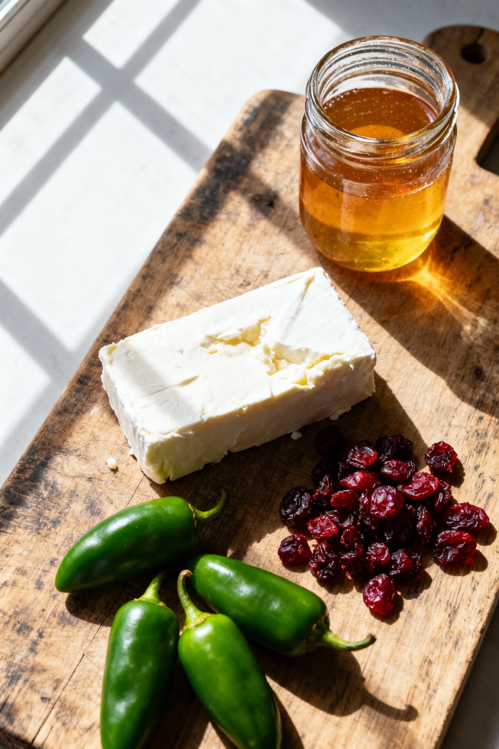 Cranberry Jalapeño Cream Cheese Dip - Ingredients