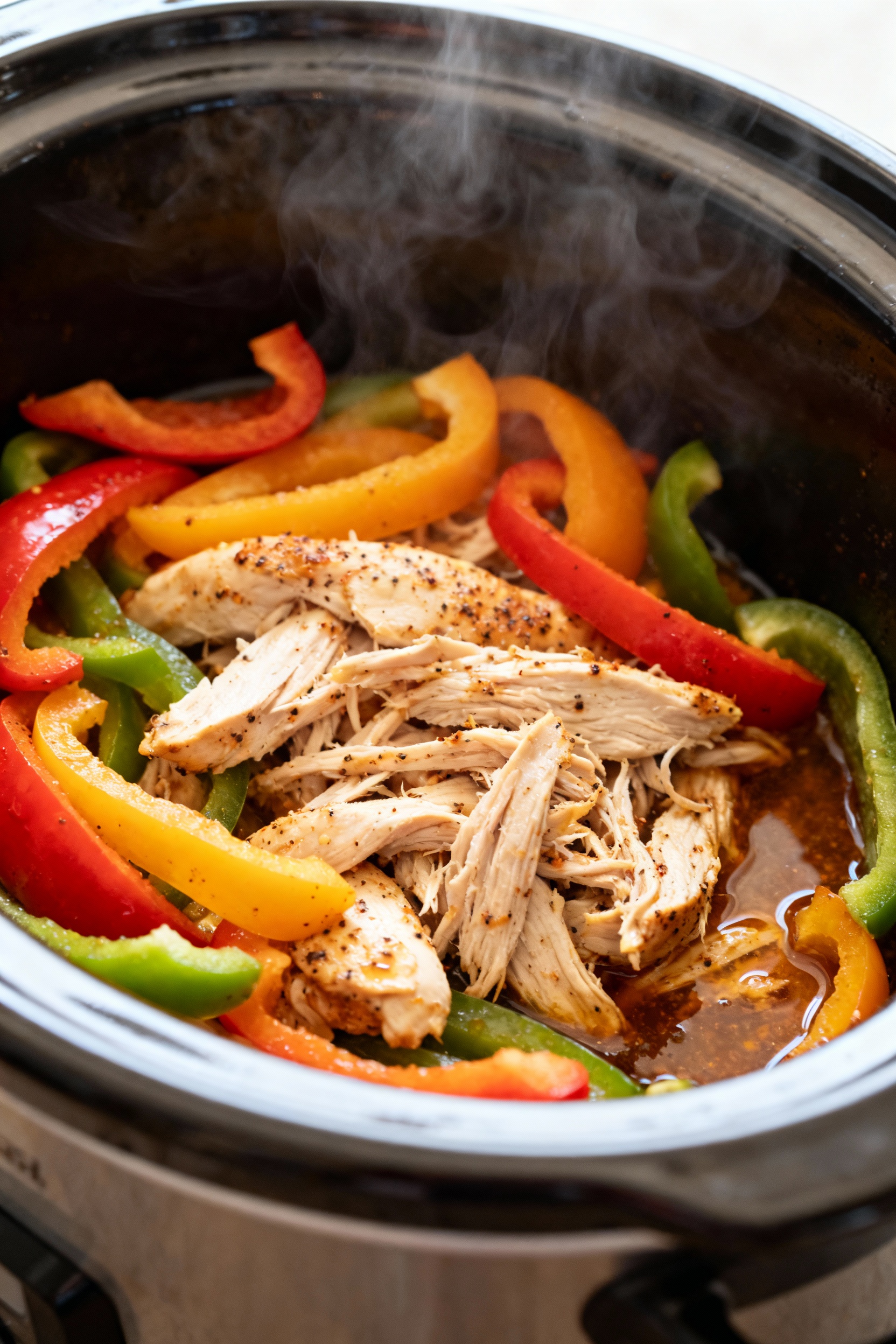 Crockpot Chicken Fajita Bowls - Steps
