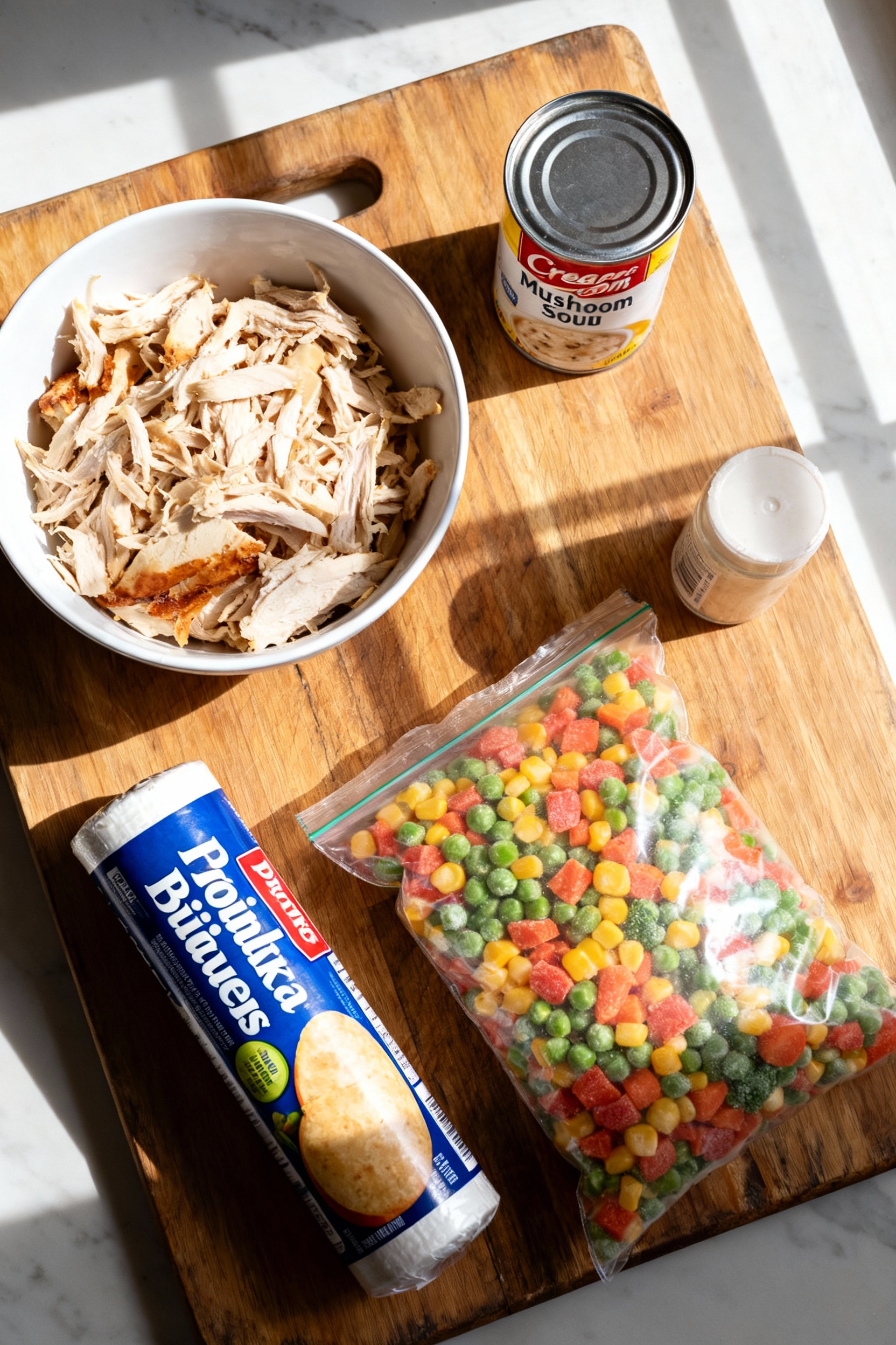 Dump-and-Go Chicken Pot Pie Casserole - Ingredients