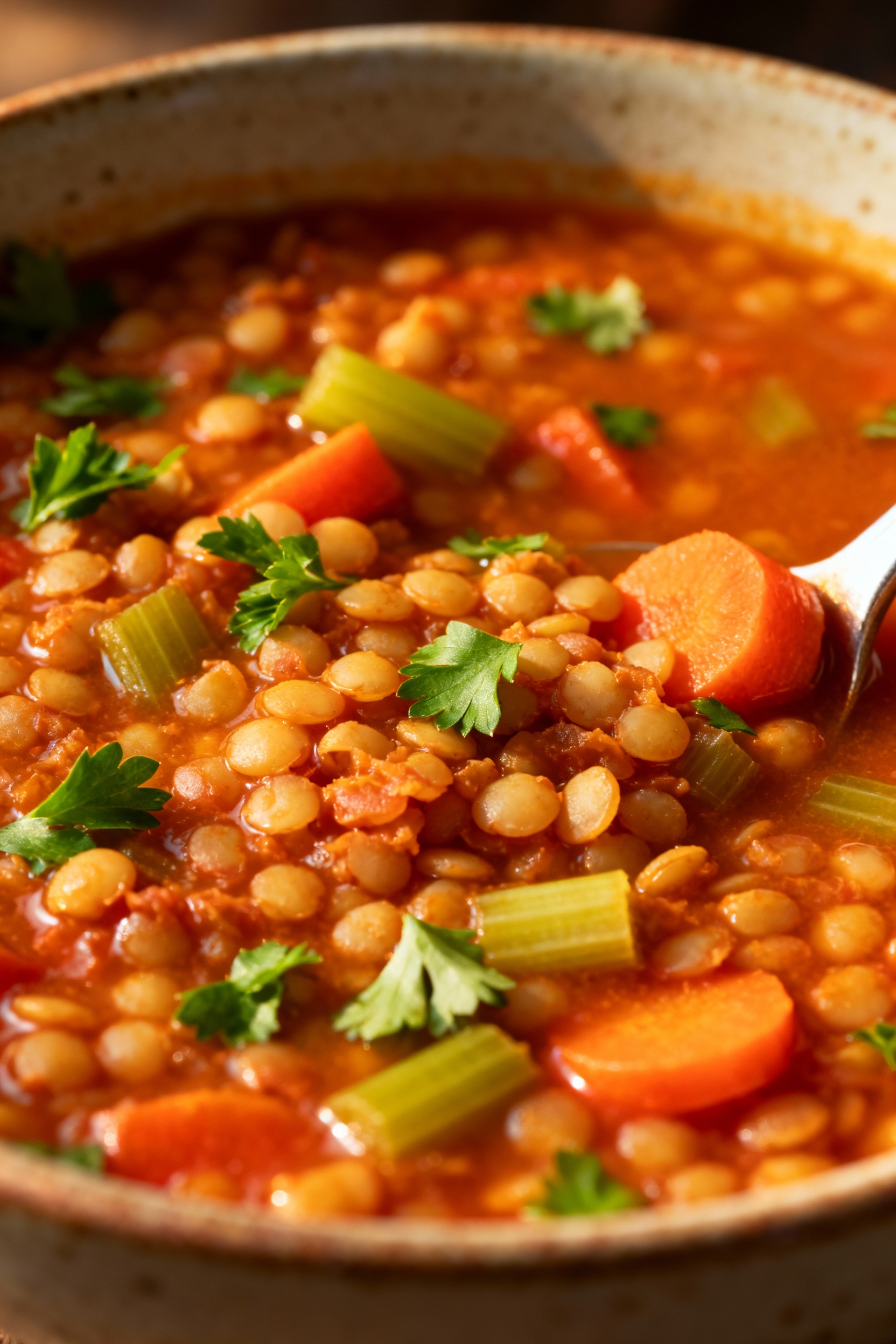 Dump and Go Lentil Stew - Serving