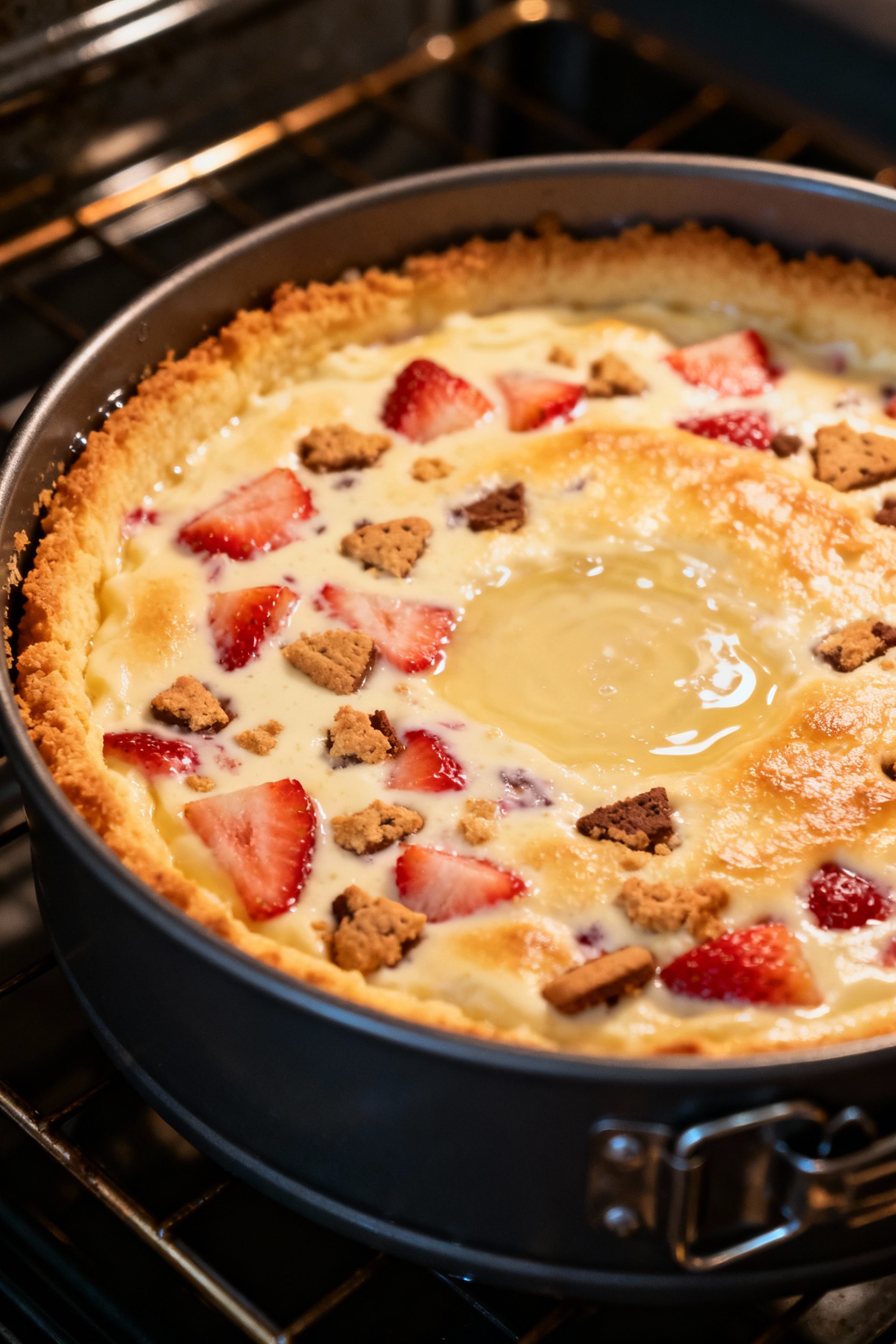 Strawberry Shortcake Crunch Cheesecake - Steps