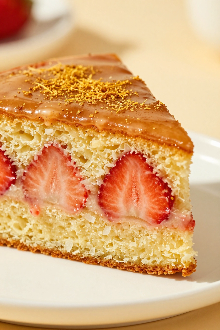 Berry-Spice Strawberry Cake - Serving