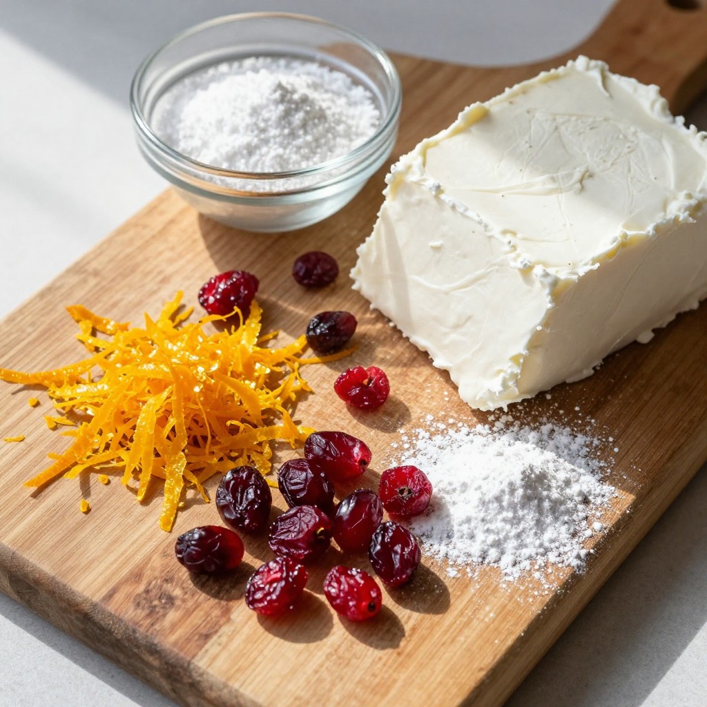 Cranberry Orange Crinkle Cookies - Ingredients