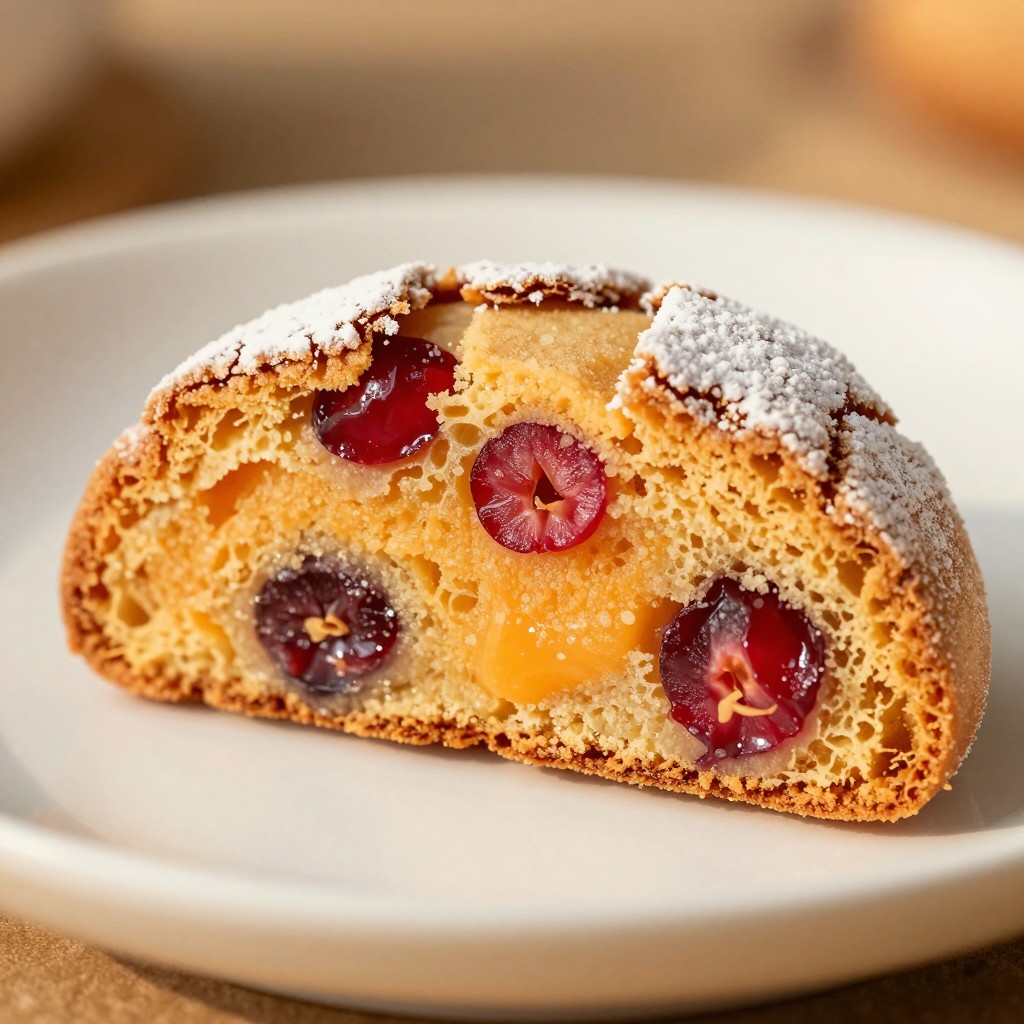 Cranberry Orange Crinkle Cookies - Serving
