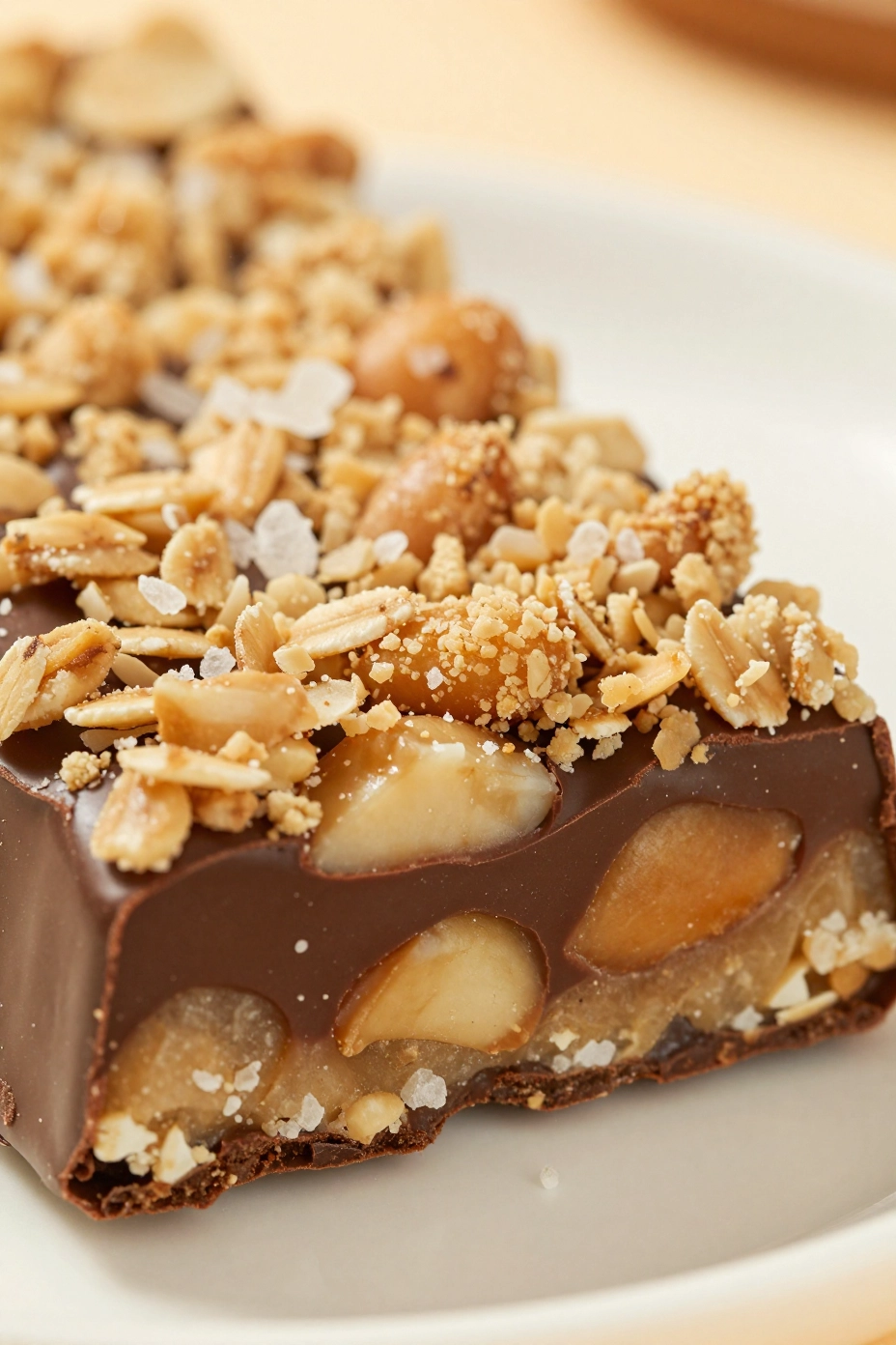 Dark Chocolate Sea Salt Nut Bars - Serving