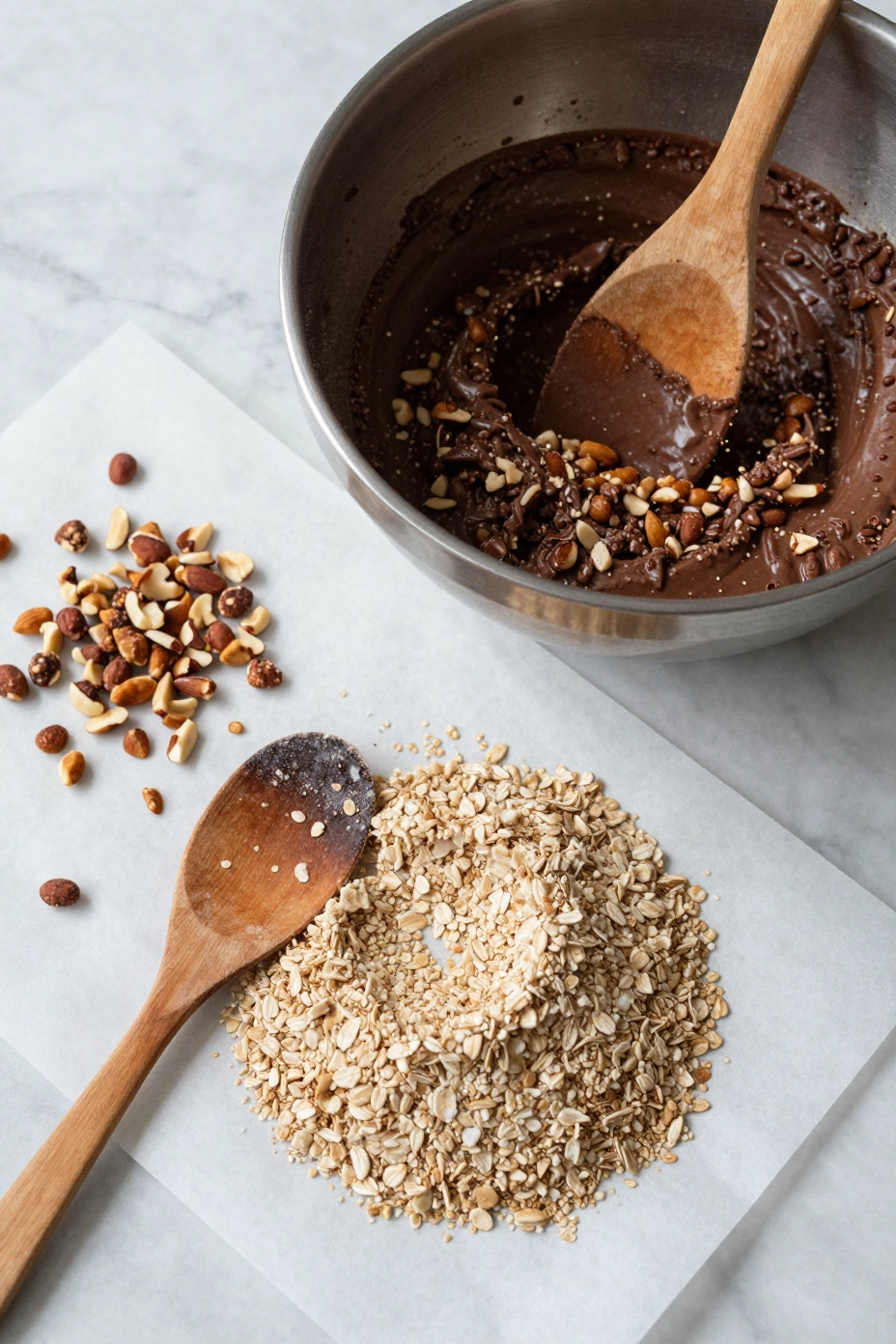 Dark Chocolate Sea Salt Nut Bars - Steps