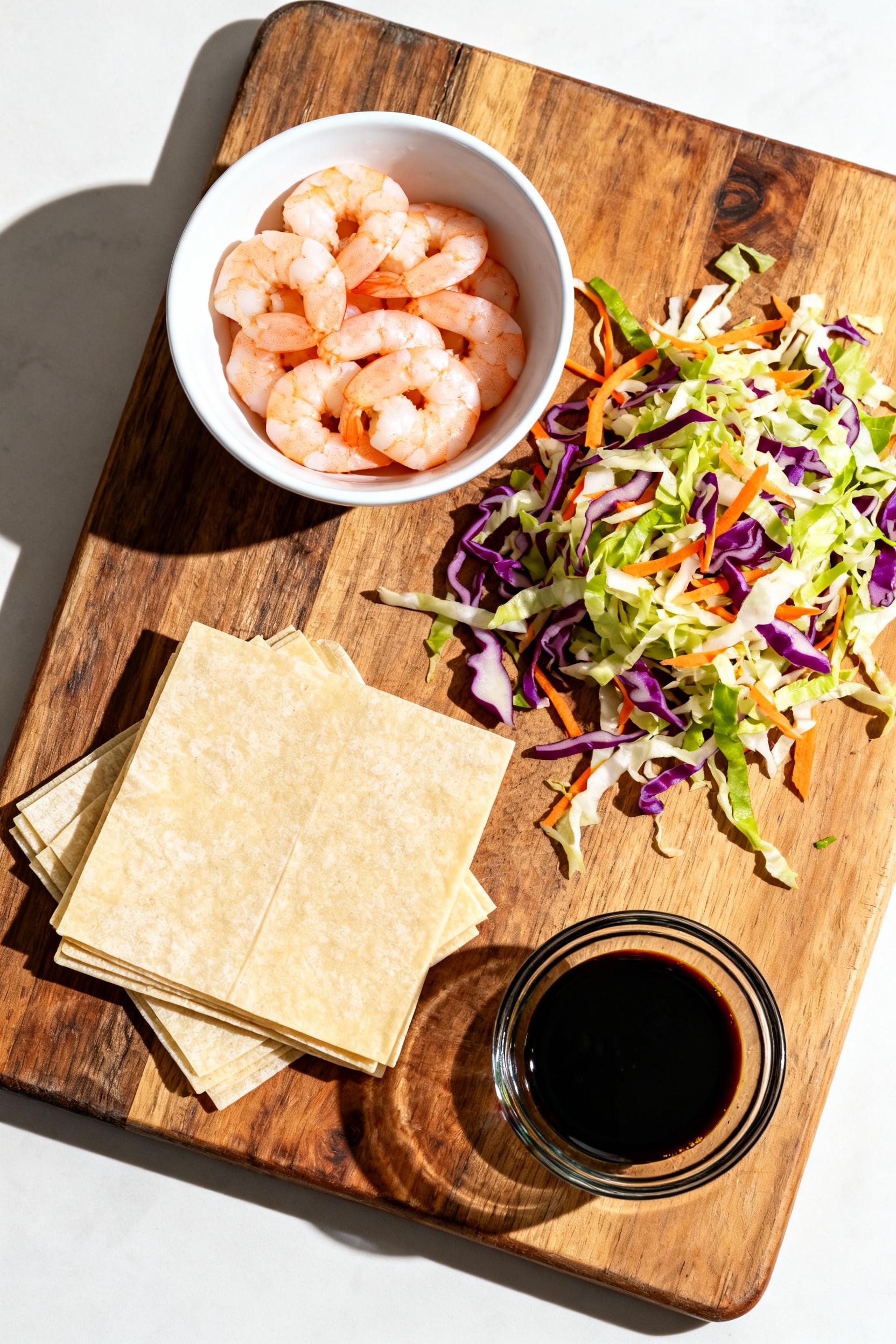 Easy Shrimp Egg Rolls Using Pre-Shredded Slaw Mix - Ingredients