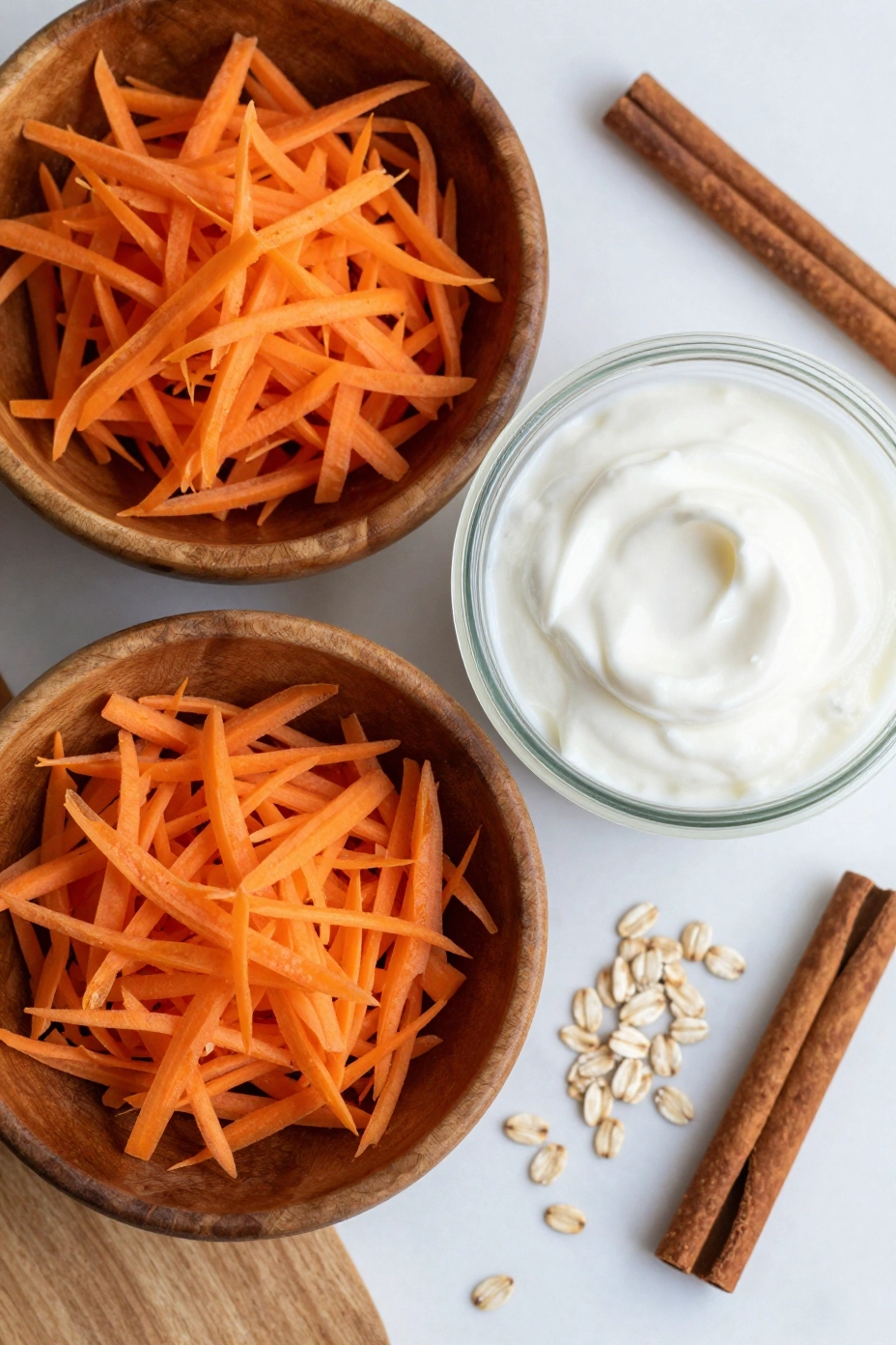 Healthy Carrot Cake Muffins with Greek Yogurt - Ingredients