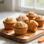 Delicious healthy carrot oat muffins featured recipe image