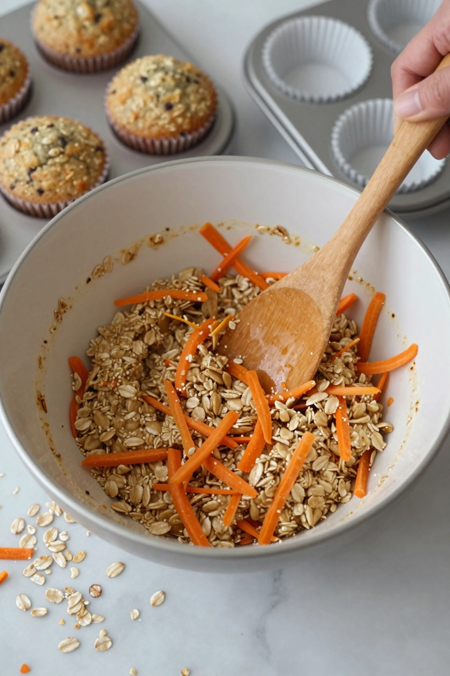Healthy Carrot Oat Muffins - Steps