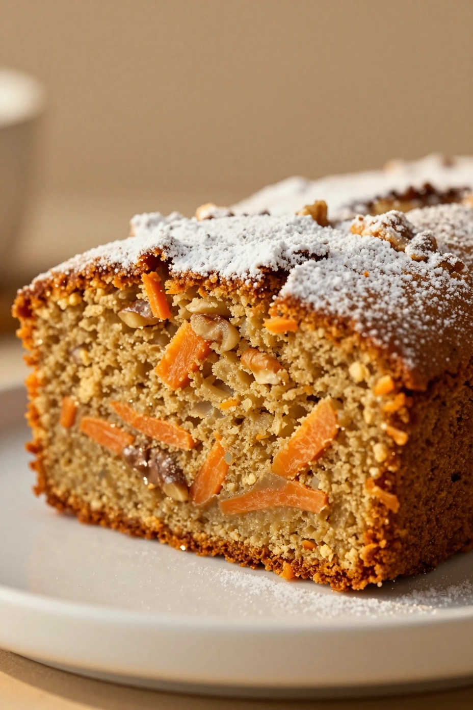 Dairy Free Carrot Cake Loaf - Serving