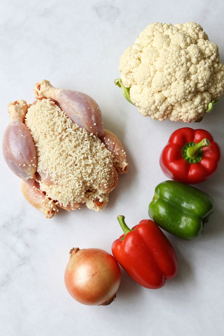 Healthy Ground Chicken with Cauliflower Rice - Ingredients