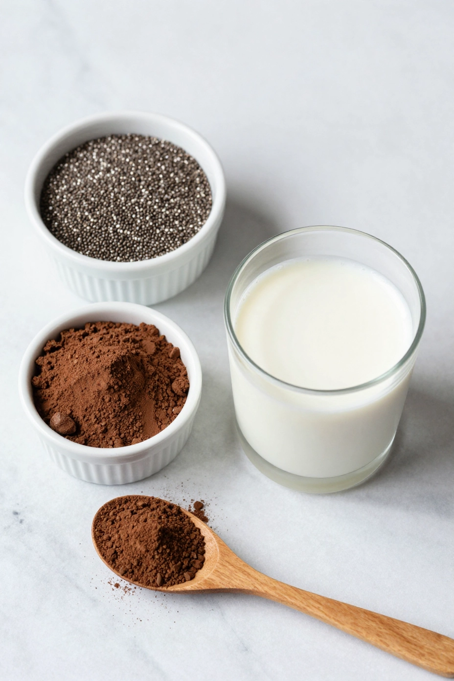 High Protein Chocolate Chia Seed Dessert - Ingredients