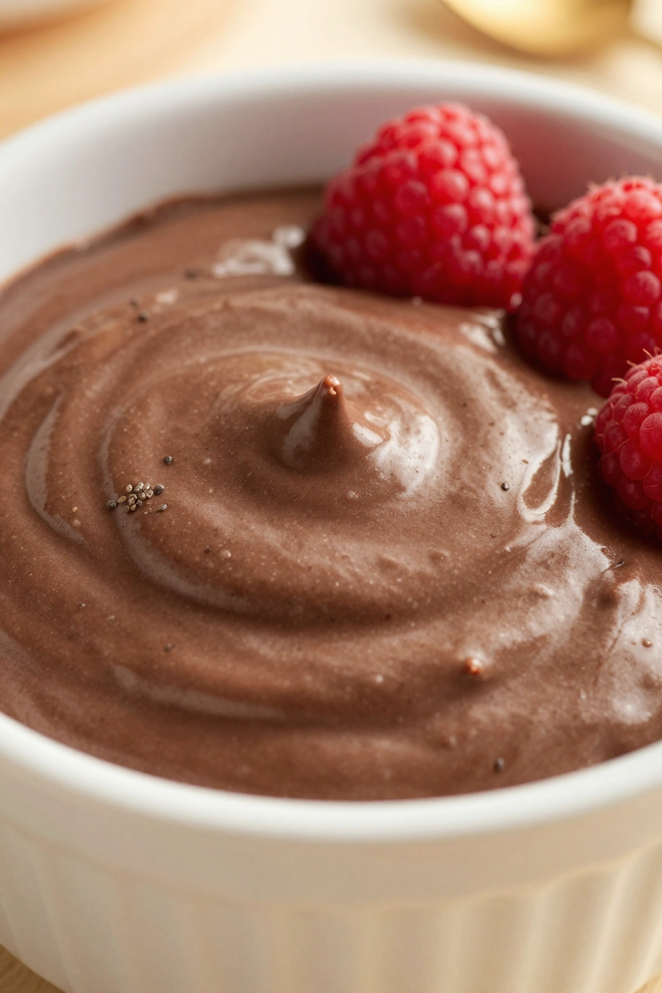 High Protein Chocolate Chia Seed Dessert - Serving