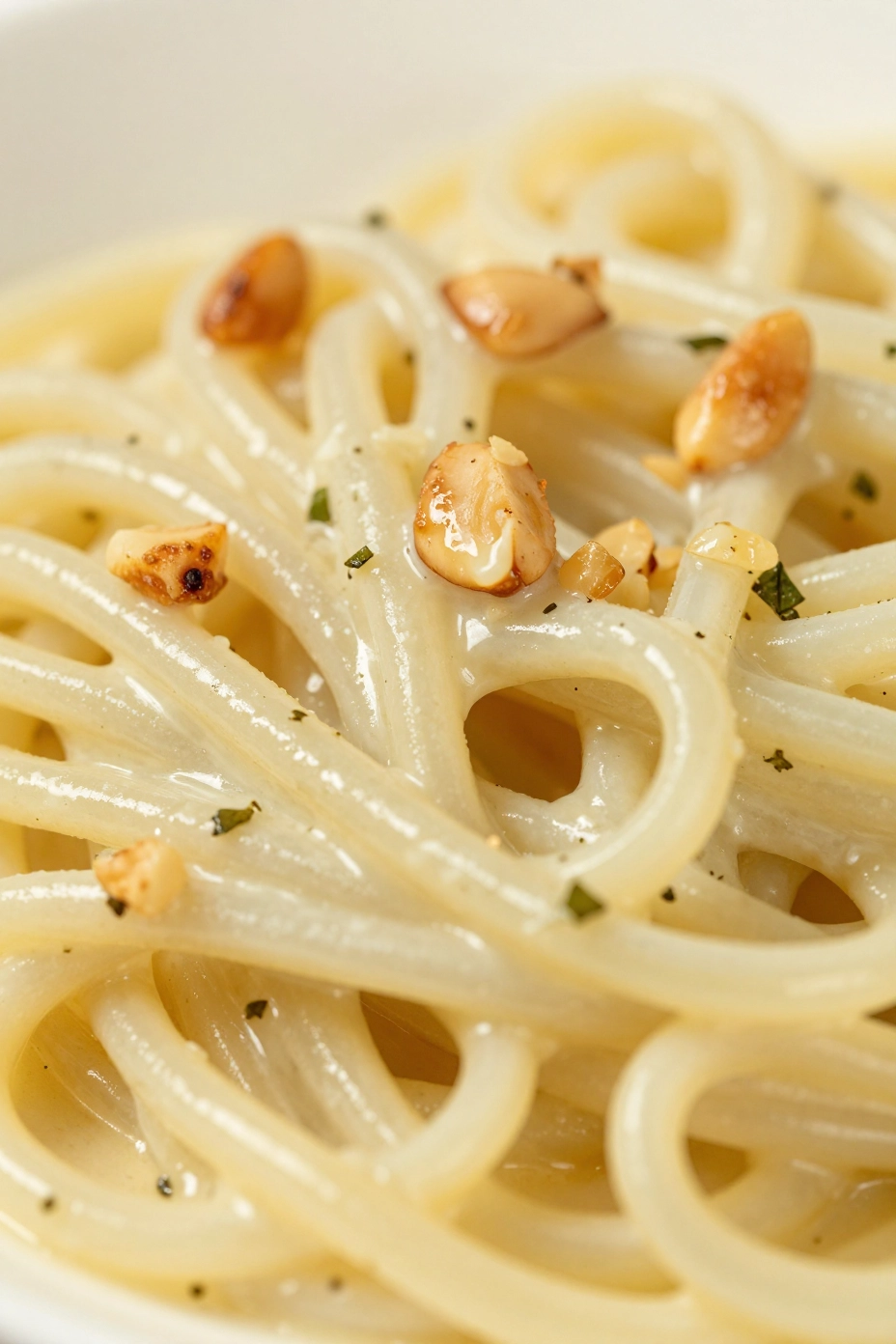Vegan Garlic Butter Vermicelli Pasta - Serving