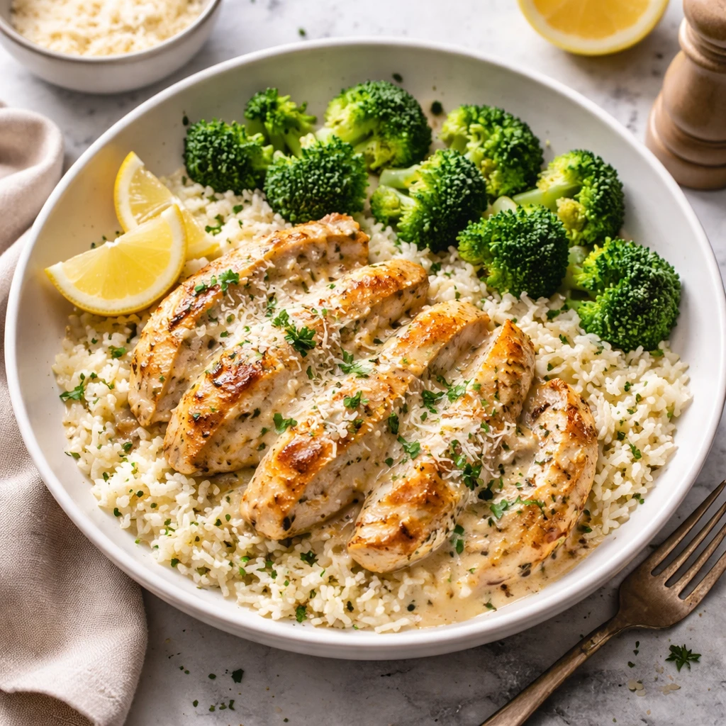 Creamy Garlic Parmesan Chicken Bowl – Cozy, Comforting, and Weeknight Easy