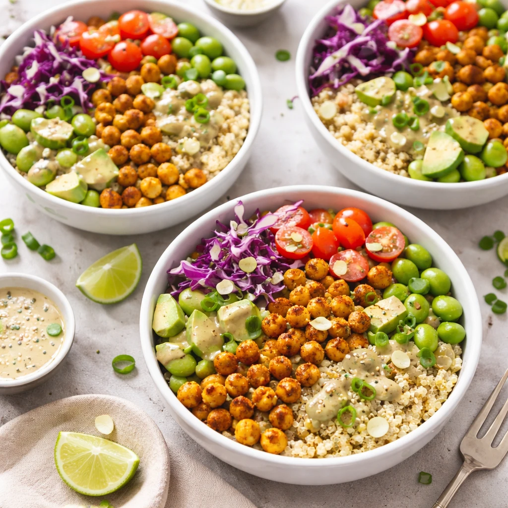 High-Protein Edamame Quinoa Bowls – Fresh Plant-Based Meal Prep